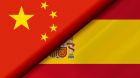 Spanien China Flagge Spanien China Flagge